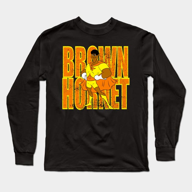 brown hornet vintage cartoons Long Sleeve T-Shirt by Luckyno